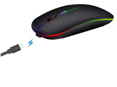 Ultra-Slim Wireless Bluetooth Mouse – Silent Click, Rechargeable & Portable
